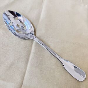 Sabatier 18/10 Stainless Pierced Tablespoon Serving Spoon Plain Fiddle Flatware